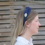 Navy Feather Head Band