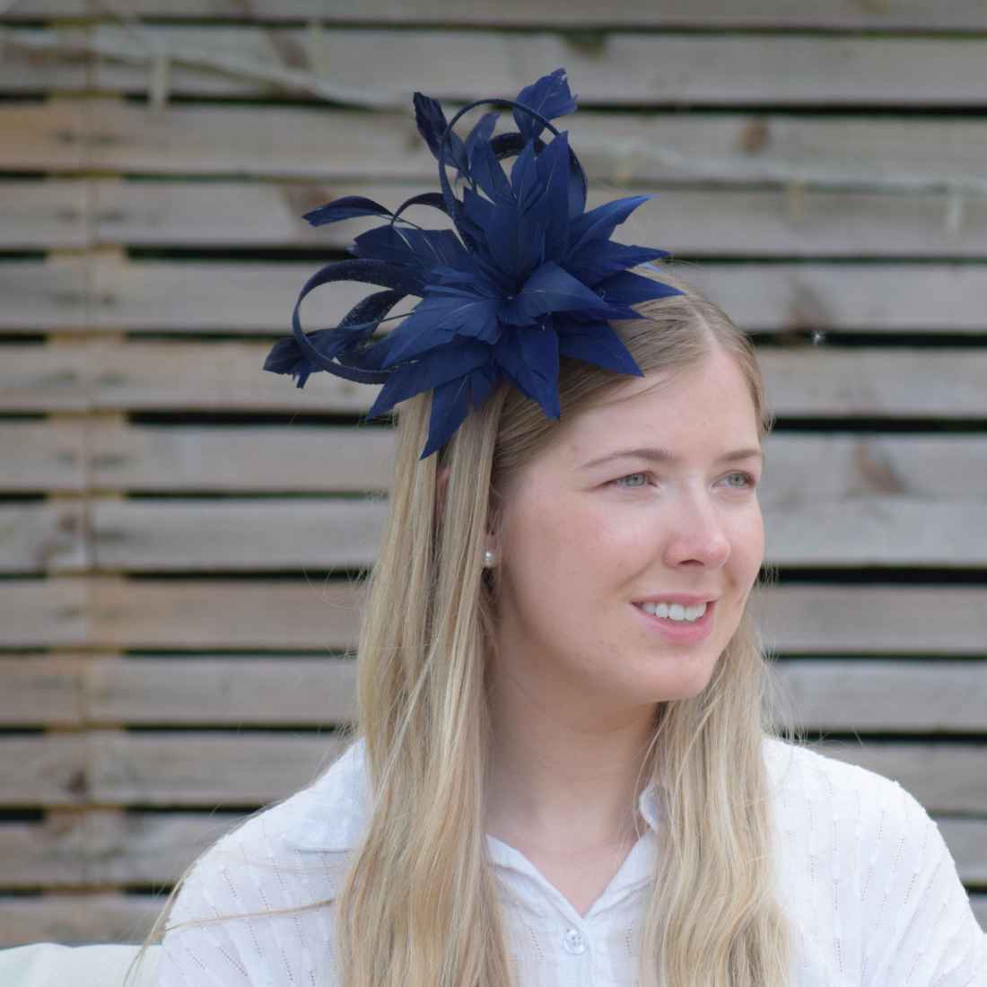 Navy Blue Traditional Fascinator