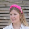 Pink Feather Headband Front Pink Feather Head Band