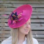 Pink and Navy Fascinator Hat