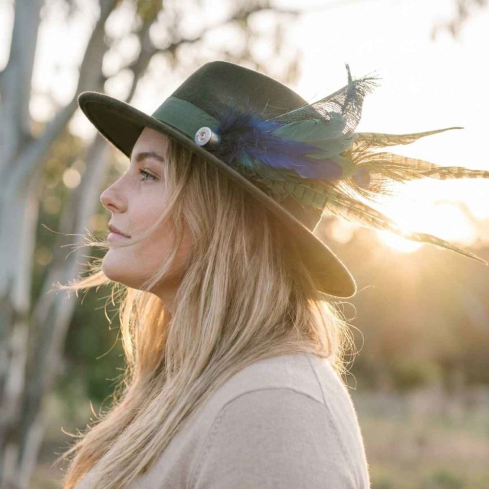 Green Wide Brimmed Fedora