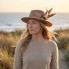 Lauren Camel Wide Brimmed Fedora
