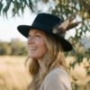 Maisie Black Wide Brimmed Fedora