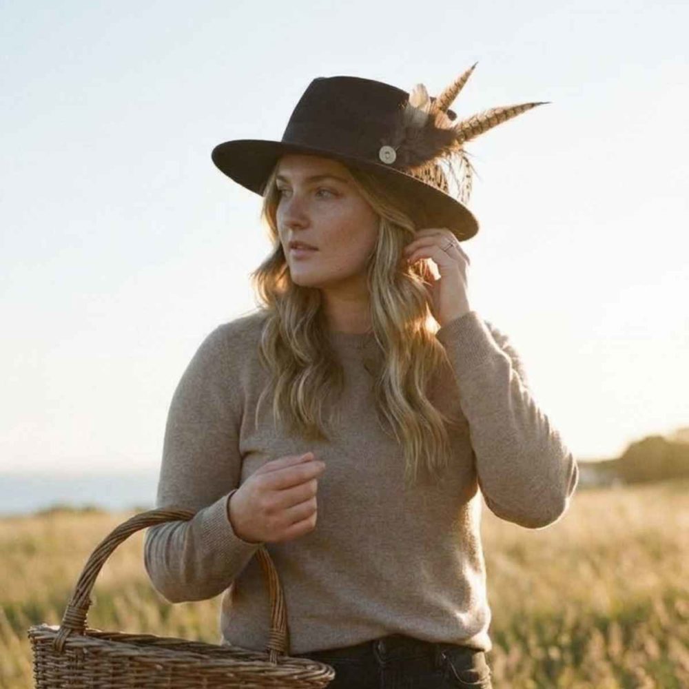Lifestyle Web Danni Brown Wide Brimmed Fedora