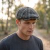 Reduced 2 Aqua Check Baker Boy Cap