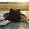 Black Wide Brimmed Fedora