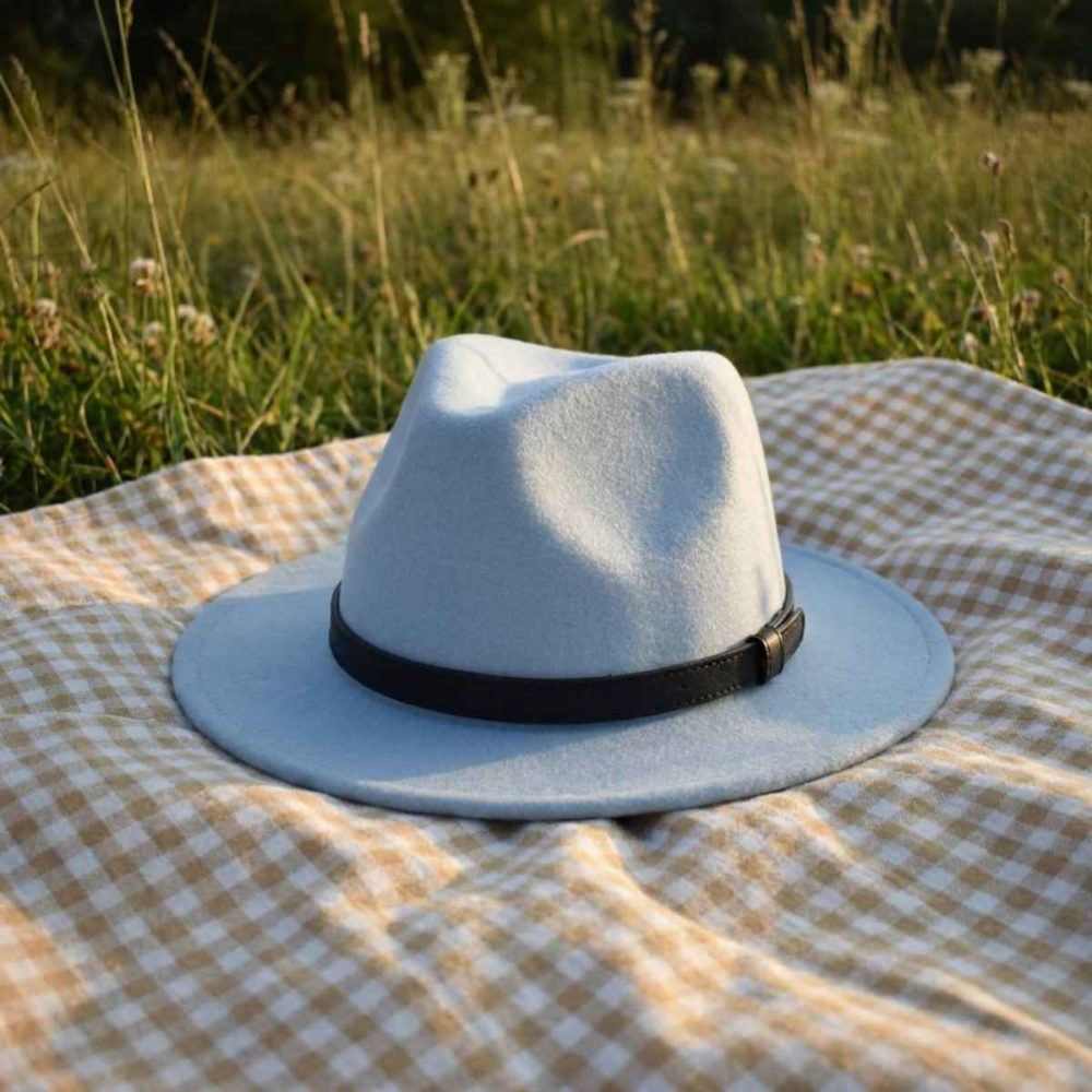 Still Life Web Sky Blue Traditional Fedora