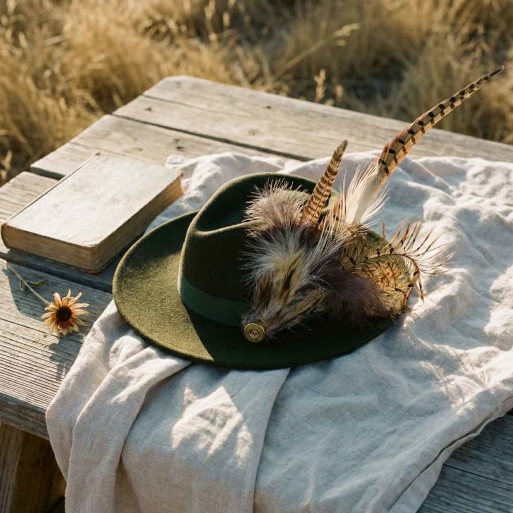 Still Life Web Lola Green Wide Brimmed Fedora