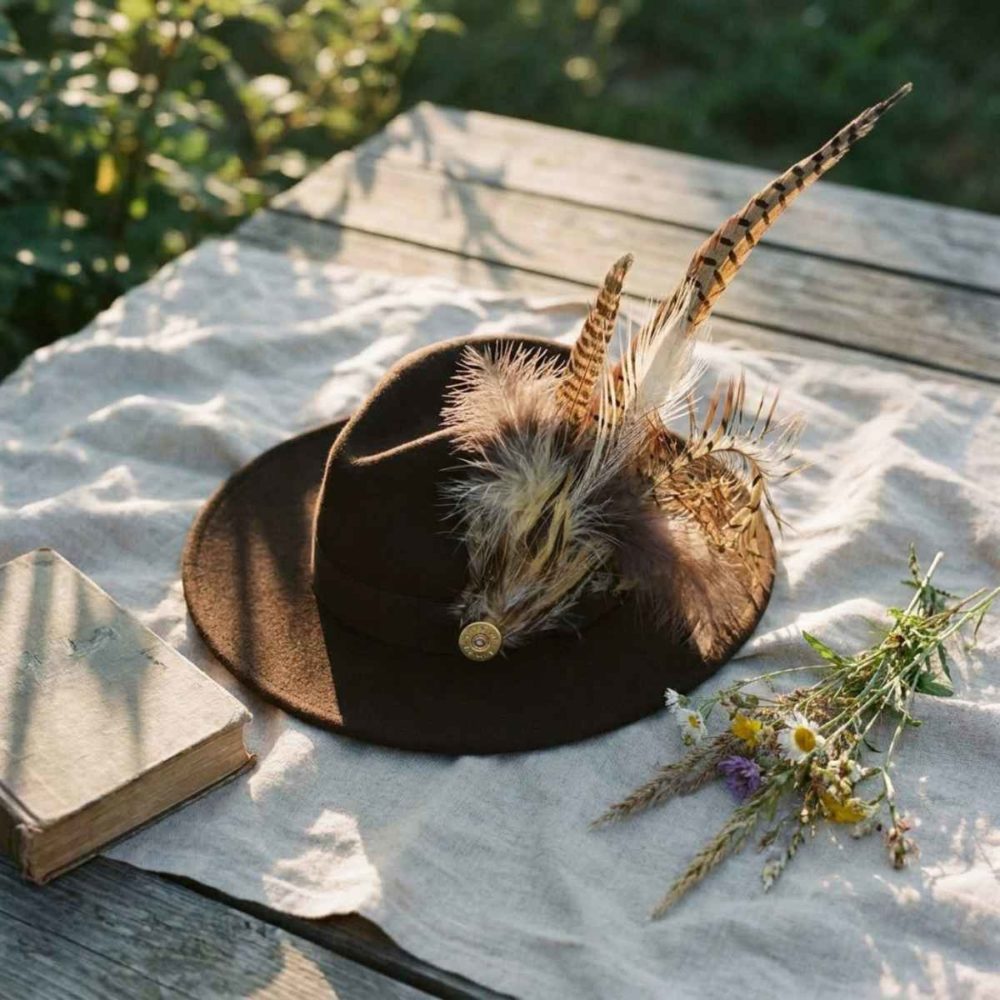 Still Life Web Lottie Brown Wide Brimmed Fedora