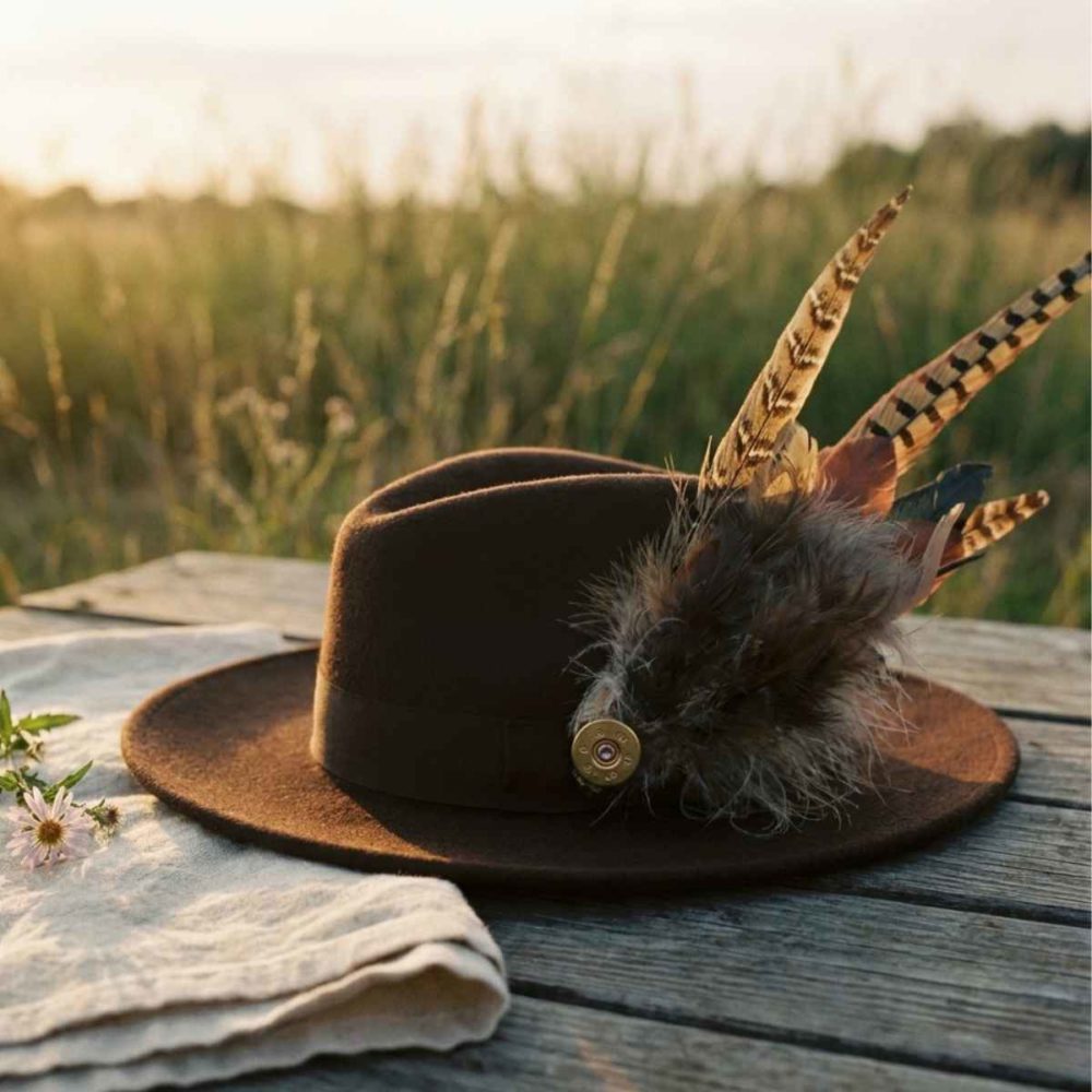 Still Life Web Indie Brown Wide Brimmed Fedora